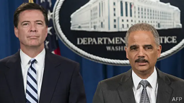 Eric Holder y James Comey