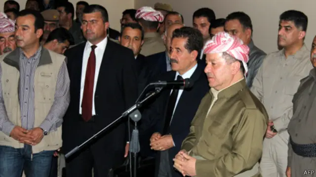 بارزانی در کرکوک - رئیس اقلیم کردستان عراق در نظر دارد همه‌پرسی استقلال برگزار کند