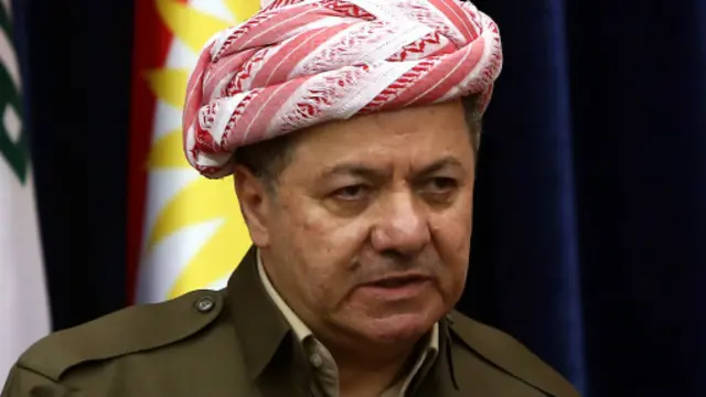 مسعود برزاني قال إن الشعب هو الذي يقرر موضوع الاستقلال.