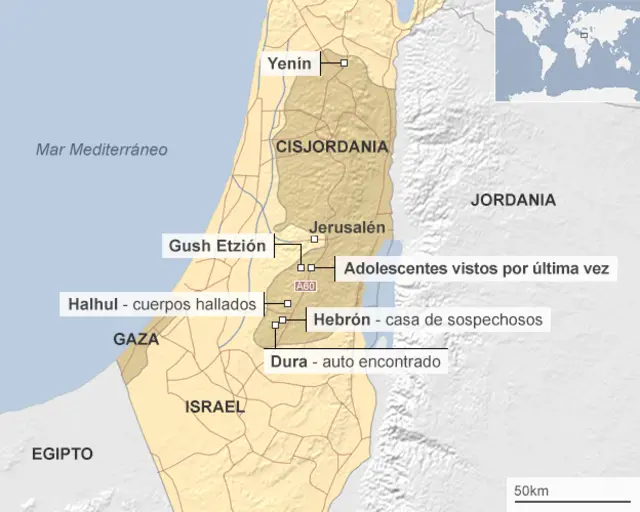 Mapa jovenes Israel