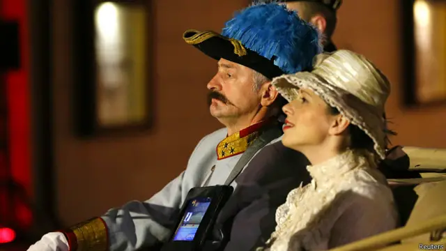 Recreación de la muerte del archiduque Francisco Fernando