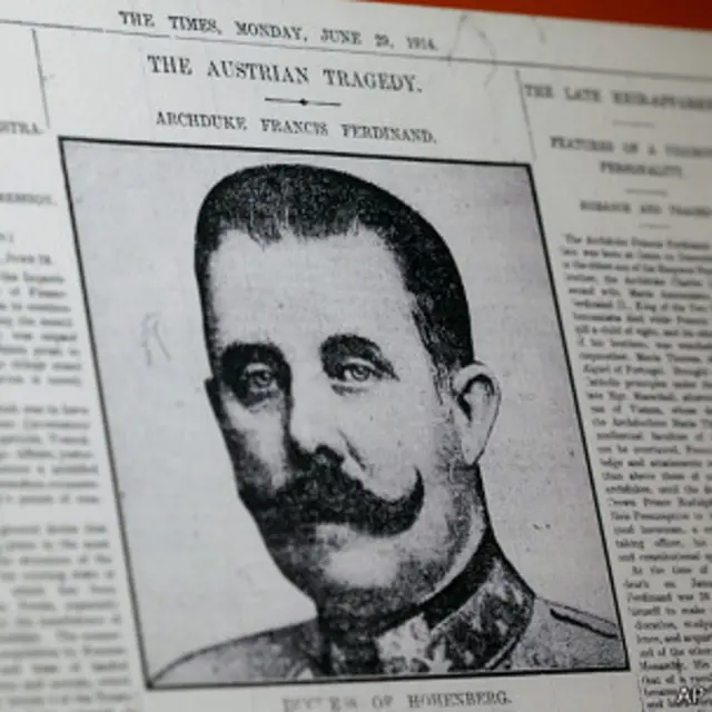 Portada de The Times en 1914