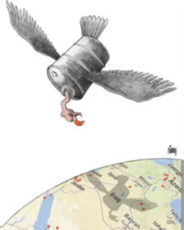 کارتون پیام برومند، شرق