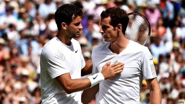 保加利亚选手季米特洛夫以很大的优势击败了穆雷,这是他首次打进温网四强。