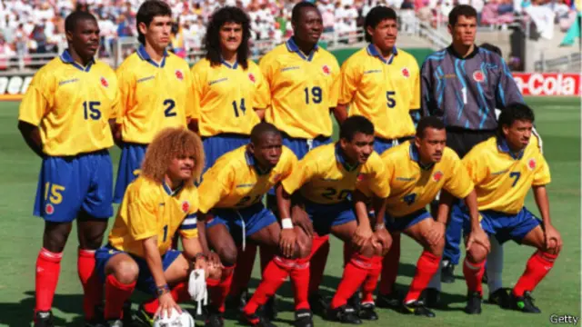 Seleção colombiana em 1994, na Copa do Mundo dos EUA