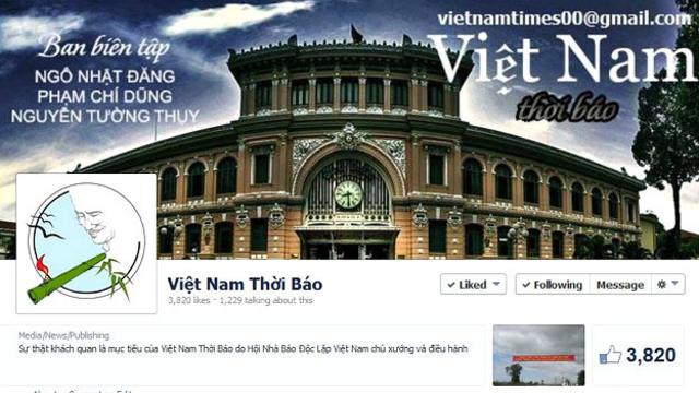 Việt Nam Thời Báo ra mắt trên Facebook