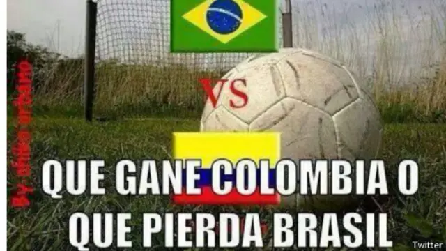 Este meme oferece duas 'opções', que ganhe a Colômbia ou que perca o Brasil