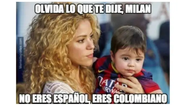 Em meme com Shakira, mãe diz ao filho que ele é colombiano, não espanhol