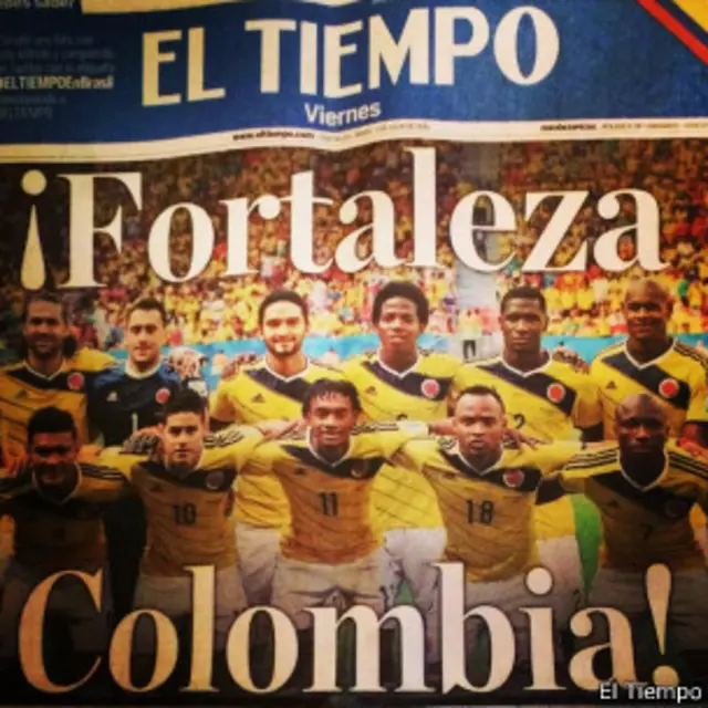 O 'El Tiempo' fez trocadilho com a cidade-sede do jogo