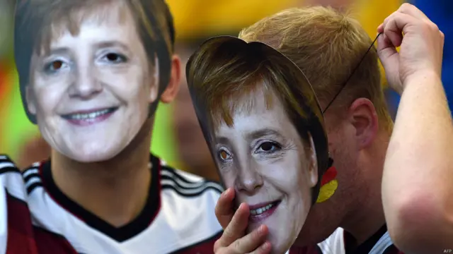 La canciller alemana Angela Merkel presente en el Maracaná.