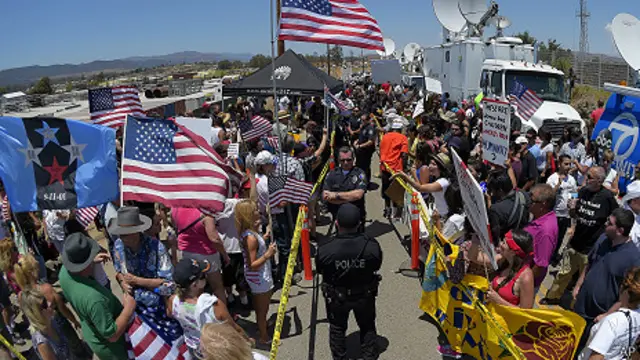 Protesta en Murrieta