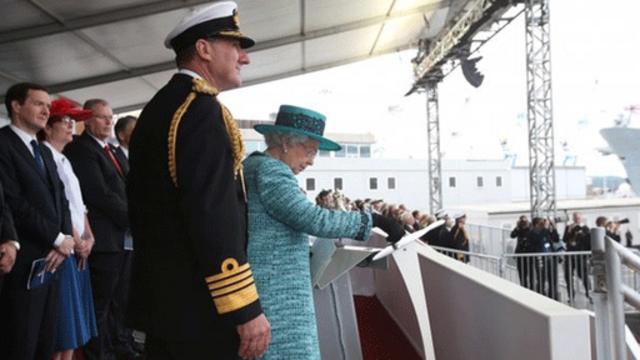 英國女王為新建成的航母命名為「女王伊麗莎白」號。


