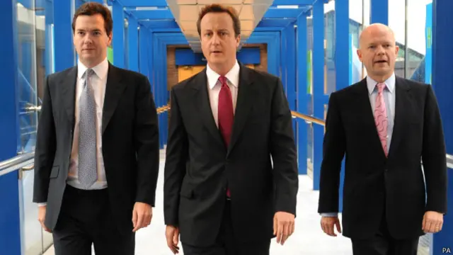 डेविड कैमरून, जॉर्ज ऑसबोरने, विलियम हेग