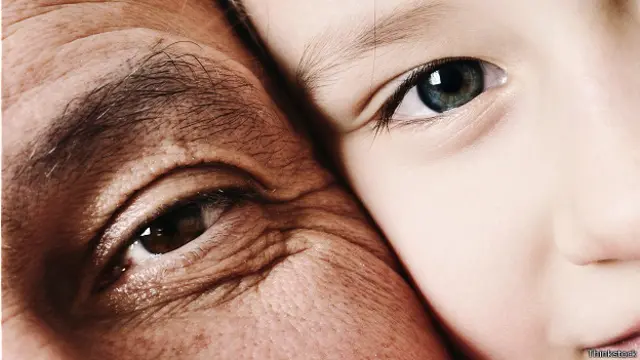 Лица мужчины и девочки крупным планом