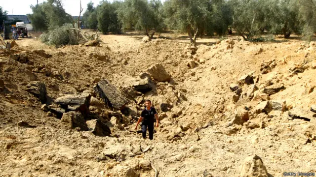 После обстрела на юге сектора Газа