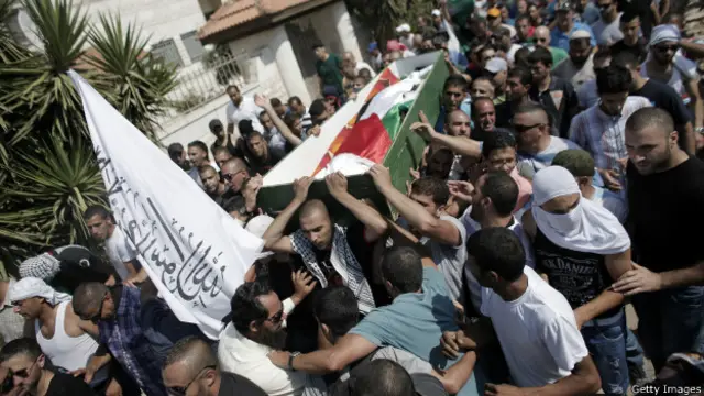 Похороны Мохаммеда Абу Хдайра в Восточном Иерусалиме