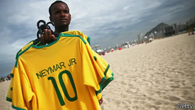 Vendedor de camisetas de Neymar