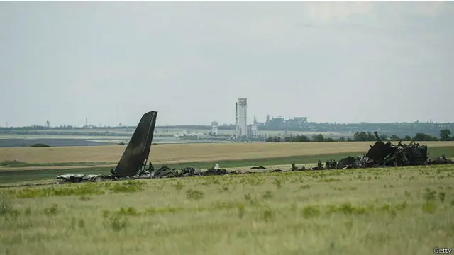 В июне сепаратисты сбили под Луганском военный самолет Ил-76