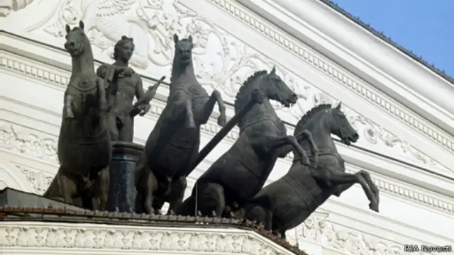 Квадрига на фасаде Большого театра