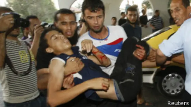 Раненный палестинец