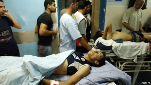 Heridos en Gaza