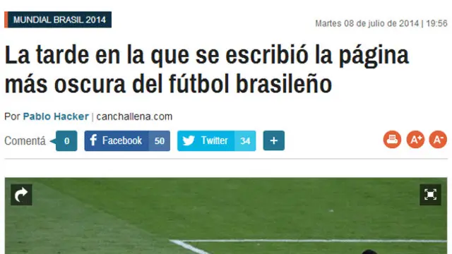 Manchete do jornal La Nación (Argentina)