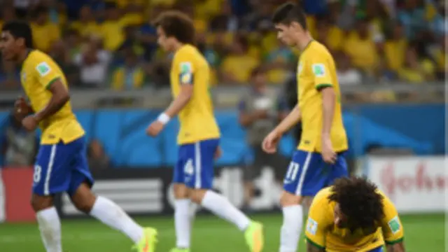 පරාජිත බ්‍රසීල කණ්ඩායම 