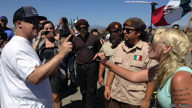 Protesta en Murrieta, California