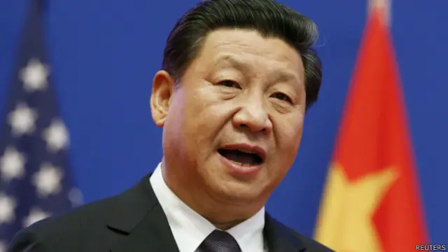 習近平在釣魚台國賓館的開幕式上發言（9/7/2014）