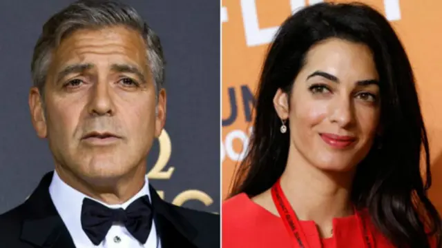 喬治·克魯尼和未婚妻阿梅勒·阿拉穆丁。