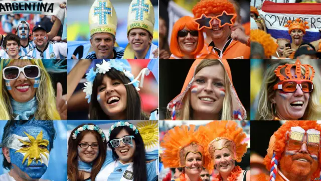 Mucho color entre dos países tradicionales en las Copas del Mundo. La Albiceleste contra la Naranja.