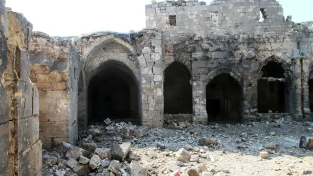 قلعہ الحصن کی تباہی کے بعد کا منطر