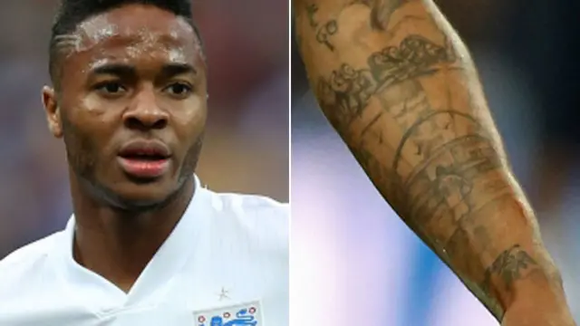 Raheem Sterling se lembrou da infância com o desenho do estádio de Wembley