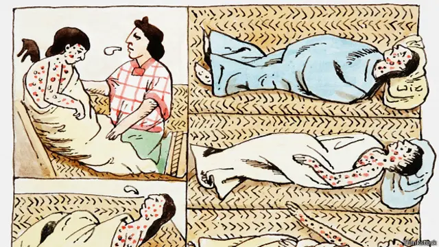 Древние ацтеки, зараженные оспой