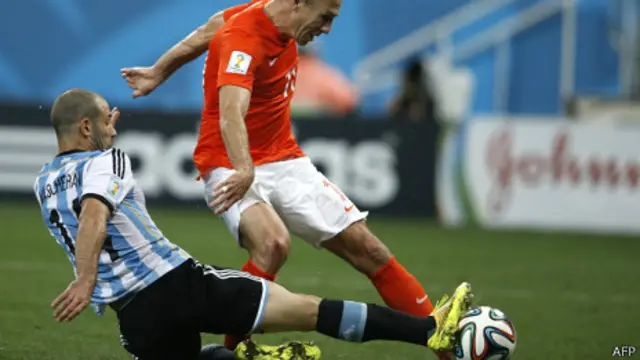 Mascherano y Robben