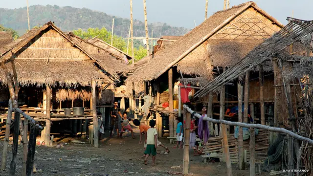 Рыбацкая деревня Сетсе на берегу Андаманского моря.