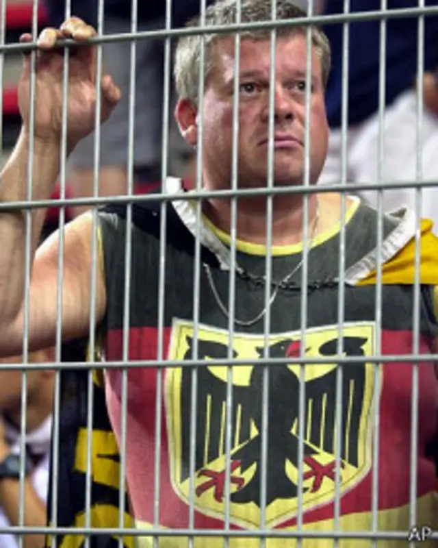 Hincha alemán en la Eurocopa 2000