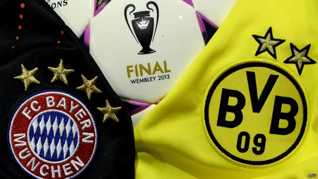 Pelota de la final de la Liga de Campeones 2013 entre Bayern Múnicha y Borussia Dortmund
