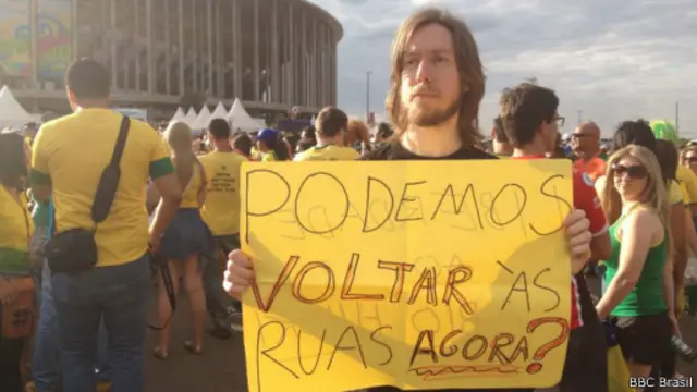 Estudante se disse frustrado com o enfraquecimento das manifestações durante o Mundial