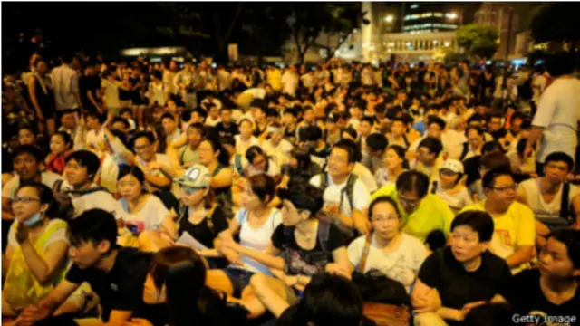 香港7月1日发生的大规模游行示威