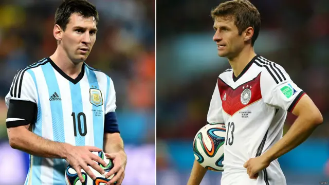 Lionel Messi y Thomas Müller: los goleadores de sus equipos.