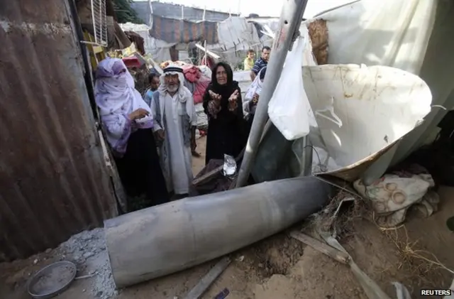 Cohete en Gaza