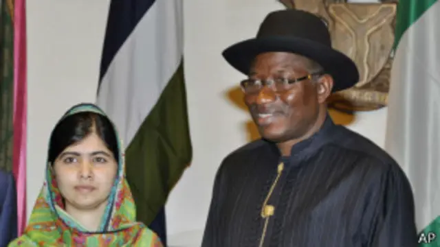 Malala y el presidente de Nigeria