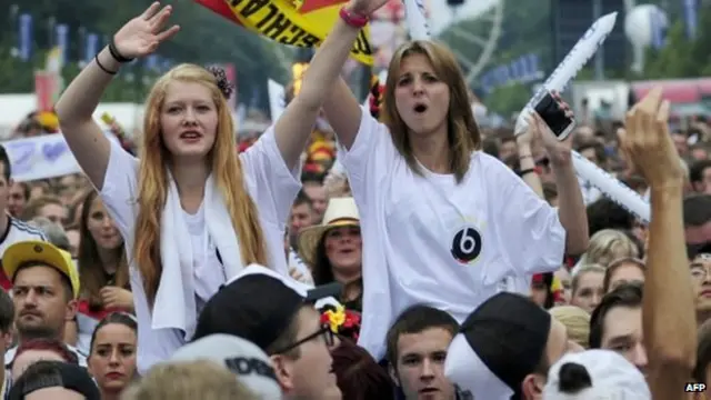 जर्मन फुटबॉल टीम का स्वागत