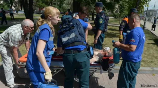 Эвакуация раненых из московского метро