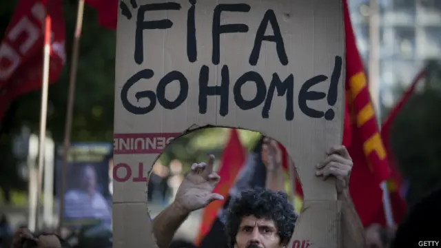 Protesto no Rio no último dia da Copa (Getty)