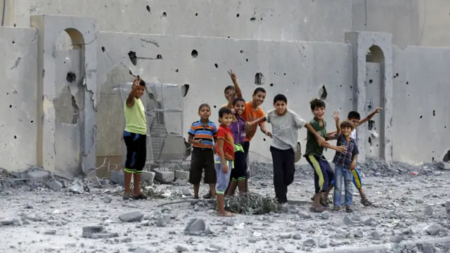 फ़लस्तीनी बच्चे.