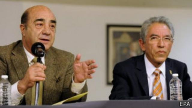 Procurador Jesús Murillo y el gobernador de Michoacán Salvador Jara