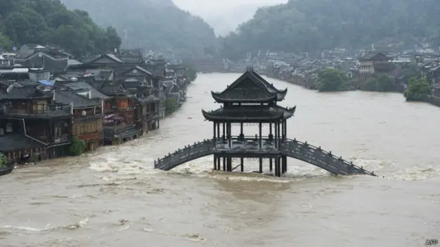 चीन में आई बाढ़