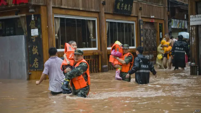 चीन में आई बाढ़